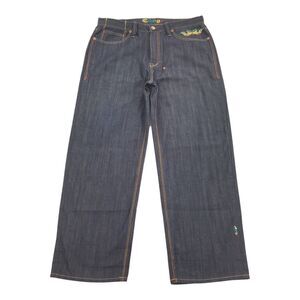 Vintage Coogi Dark Wash Embriodered Jeans 40x34 Mens Baggy Fit Denim Wide Leg